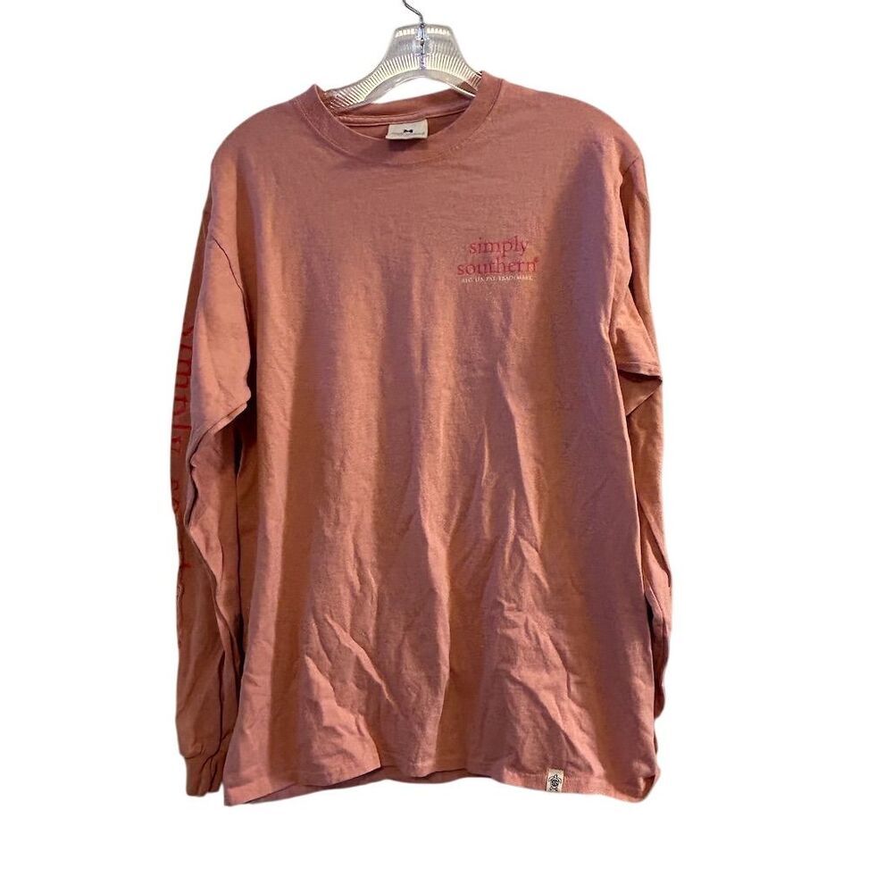 Simply Southern Women's Pink Graphic‎ Long Sleeve T-Shirt Medium Tacos